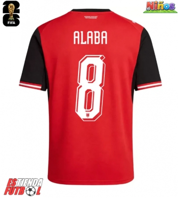 Austria David Alaba #8 Primera Equipación Niños Mundial 2026 Manga Corta (+ Pantalones cortos)
